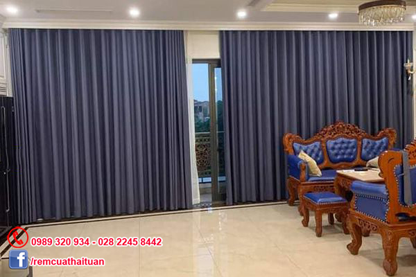 Rèm vải một màu đẹp loại vải taffeta